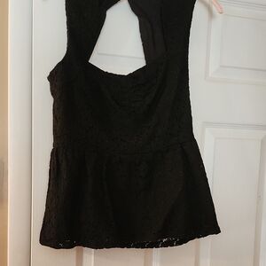 Anthropologie Black Lace Tank Top